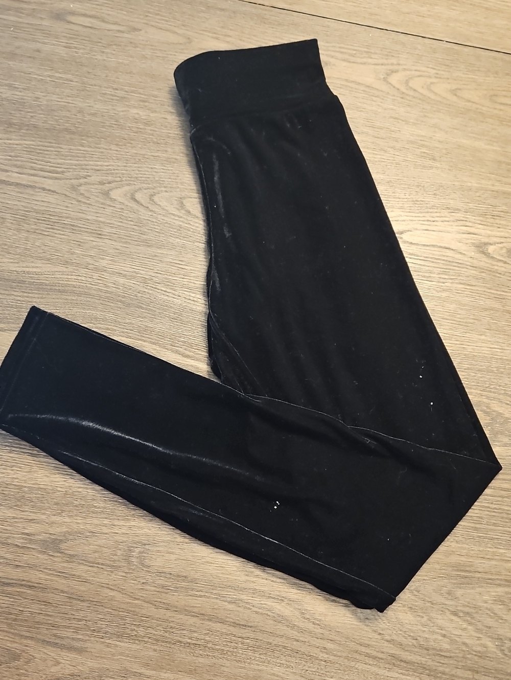 Ladies Black Velvet Leggings